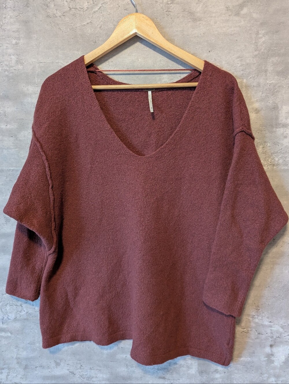 Free People Softly Vee Oversized Sweater - Size M